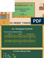 Materi Hari Kamis 11 Agustus 2022 - Perkalian Dan Pembagian Bil. Bulat