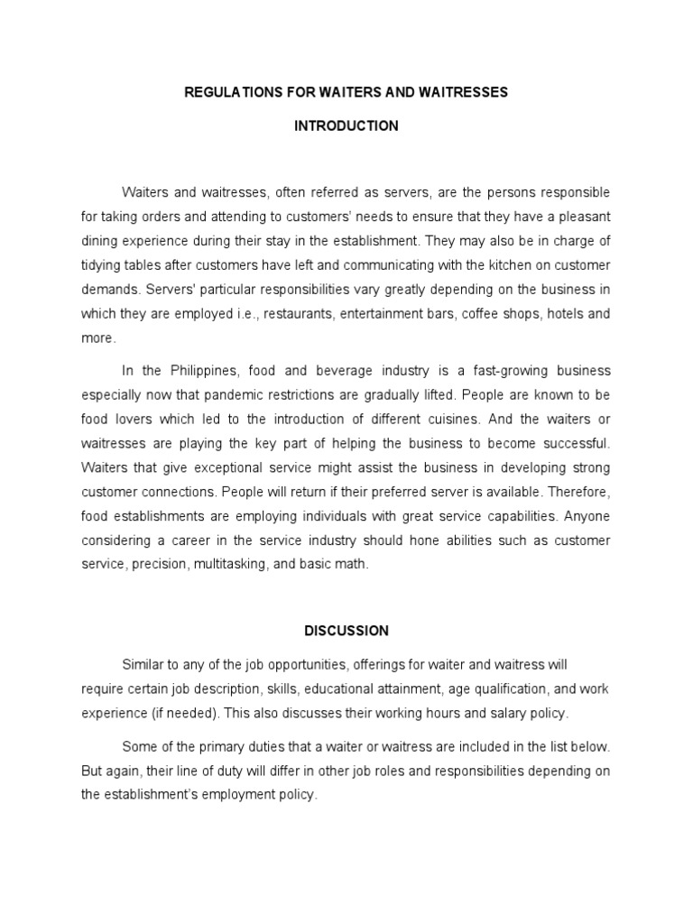 Human Resource | PDF | Waiting Staff | Restaurants