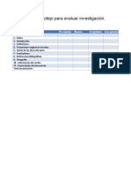 Lista de Cotejo para Evaluar Investigación.