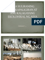 Mga Suliraning Pangkapaligiran at Ang Kalagayang Ekolohikal NG