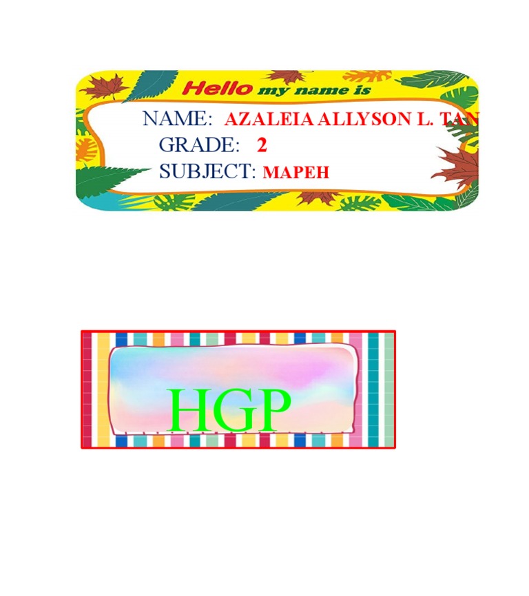 Aa Cover Page Name PDF