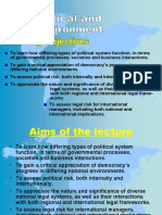 Political and Legal Environment