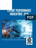Export Performance Indicators of Sri Lanka 2010 2019