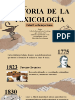 Historia de La Toxicología. Edad Contemporánea