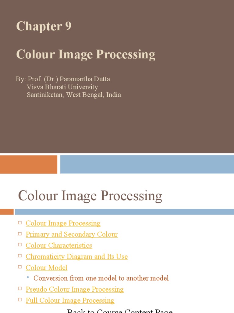 Chapter 9 Colour Image Processing | PDF | Color | Rgb Color Model