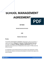 School Management Agreement Template