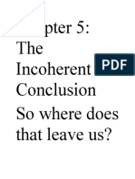 The Incoherent Conclusion So Where Does That Leave Us?