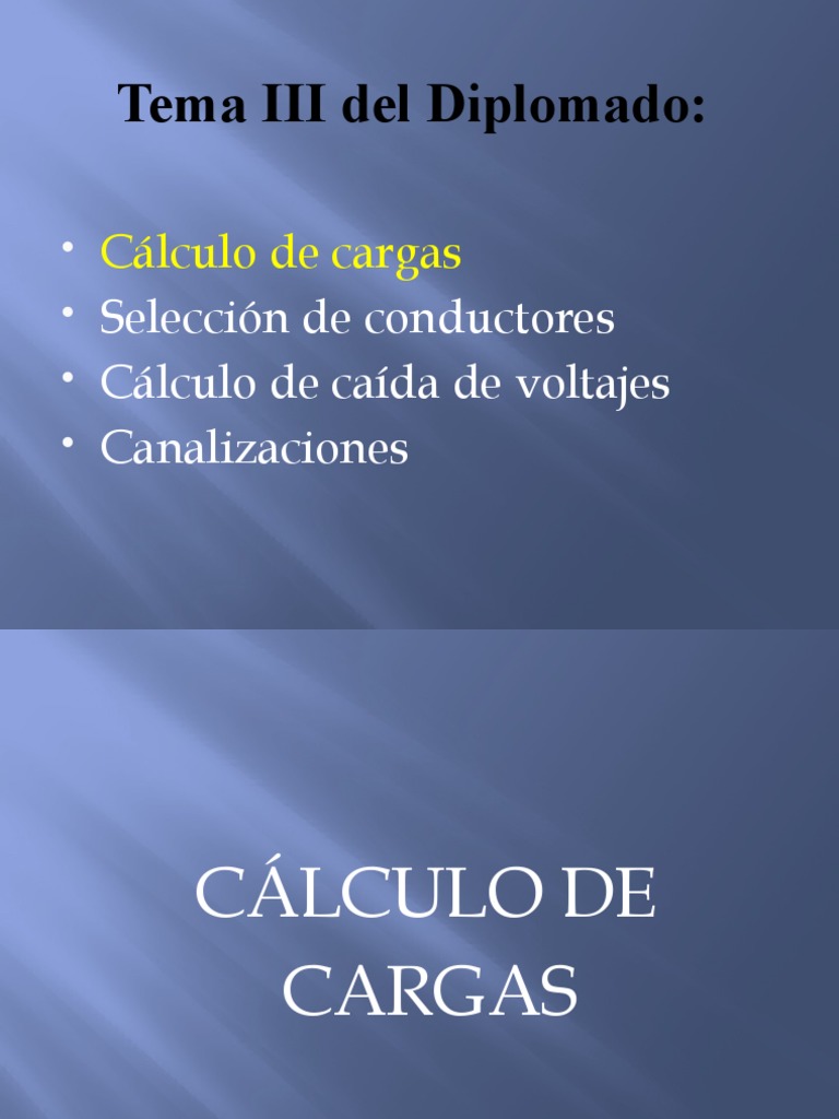 Calculo de Cargas Comerciales PDF Corriente eléctrica Corriente continua
