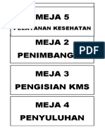 Label Meja Posyandu