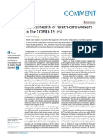 Comment: Mental Health of Health-Care Workers in The Covid-19 Era