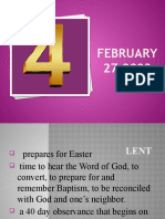 Lenten Season