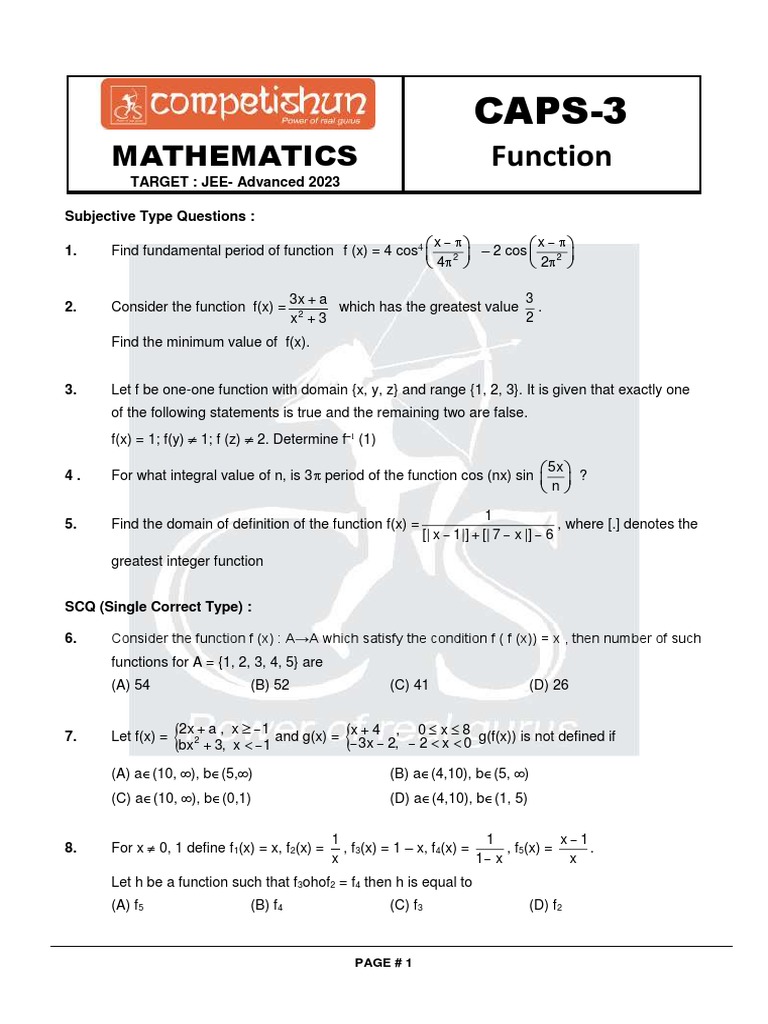 Caps 3 PDF Function (Mathematics) Equations