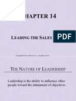 Chapter 14 LEADING THE SALES TEAM