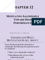 Chapter 12 MOTIVATING SALESPEOPLE