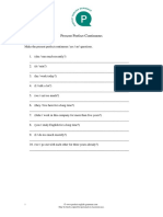 Present Perfect Continuous Form Questions
