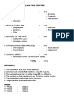 Criteria for judging Panaygon contest, dance contest and Christmas tree contest