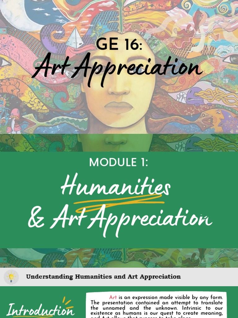 humanities in art appreciation essay