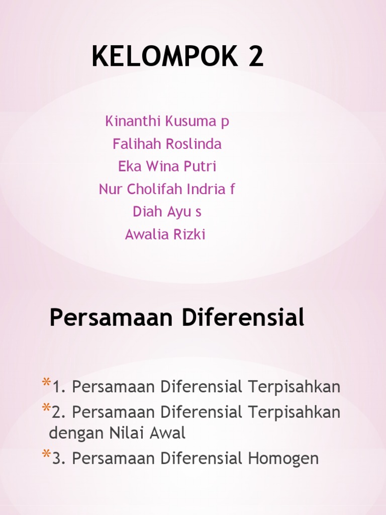 PD Homogen Kelompok 2 Fiksss | PDF