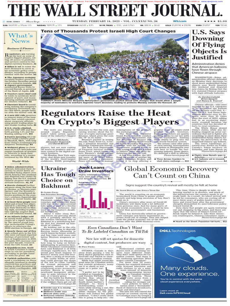 Wall Street Journal 20230214 PDF Taxes Economies