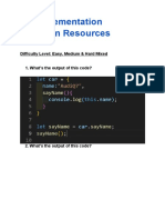 JS Implementation Question Resources 