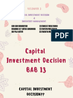 Capital Investment Decision & Inventory Management