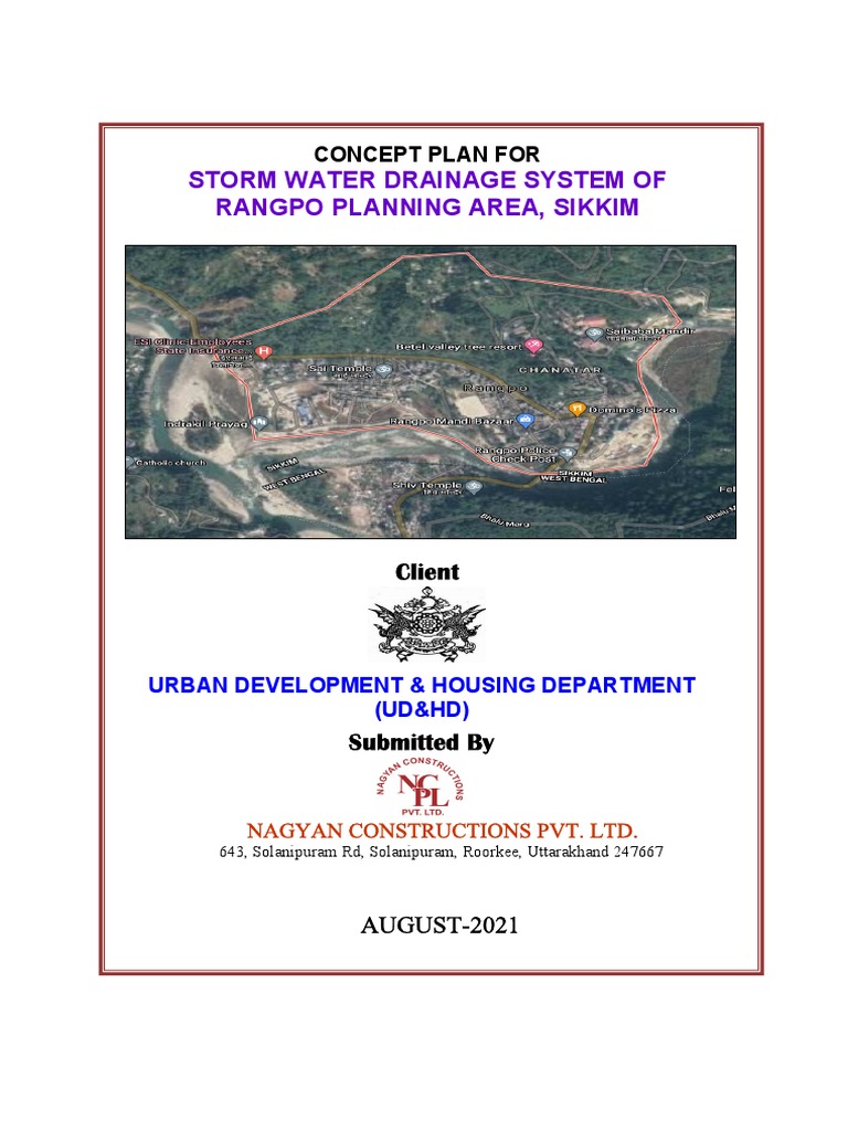 Rangpo Drainage Concept Plan | PDF | Drainage Basin | Precipitation