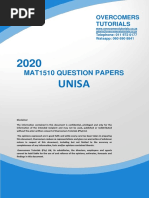 Mat1510 Question Papers