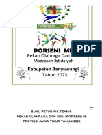 Juknis Porseni MI Tahun 2023 Di Banyuwangi