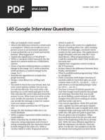 140 Google Interview Questions