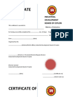 IDB Ceylon Certificate Completion Training