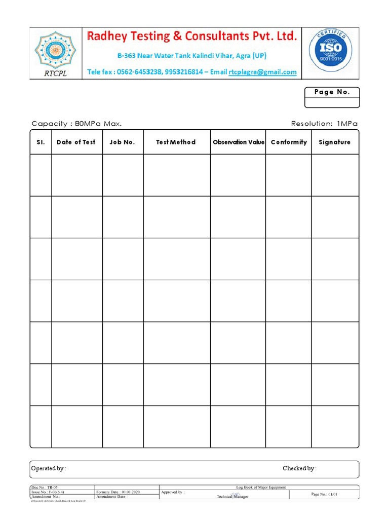 Logbook Page PDF Computing Information Technology