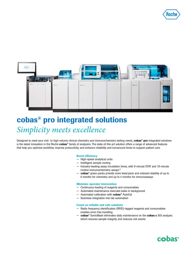 Cobas Pro Integrated System US Sell Sheet | PDF | Automation | Physical ...