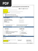 Annex A - Collateral Release Request and Acknowledgement Form