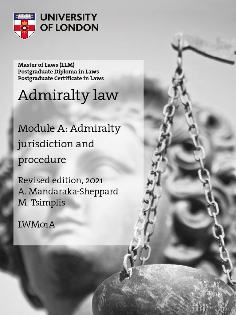 001A Admiralty Law Sg2021 PDF In Rem Jurisdiction Admiralty Law