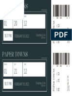 Movie Ticket - Paper Towns