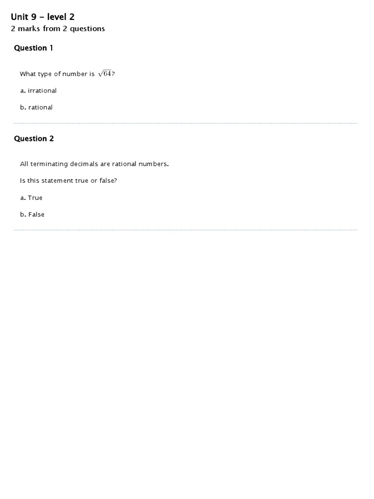 Unit 1 - Level 2 | PDF