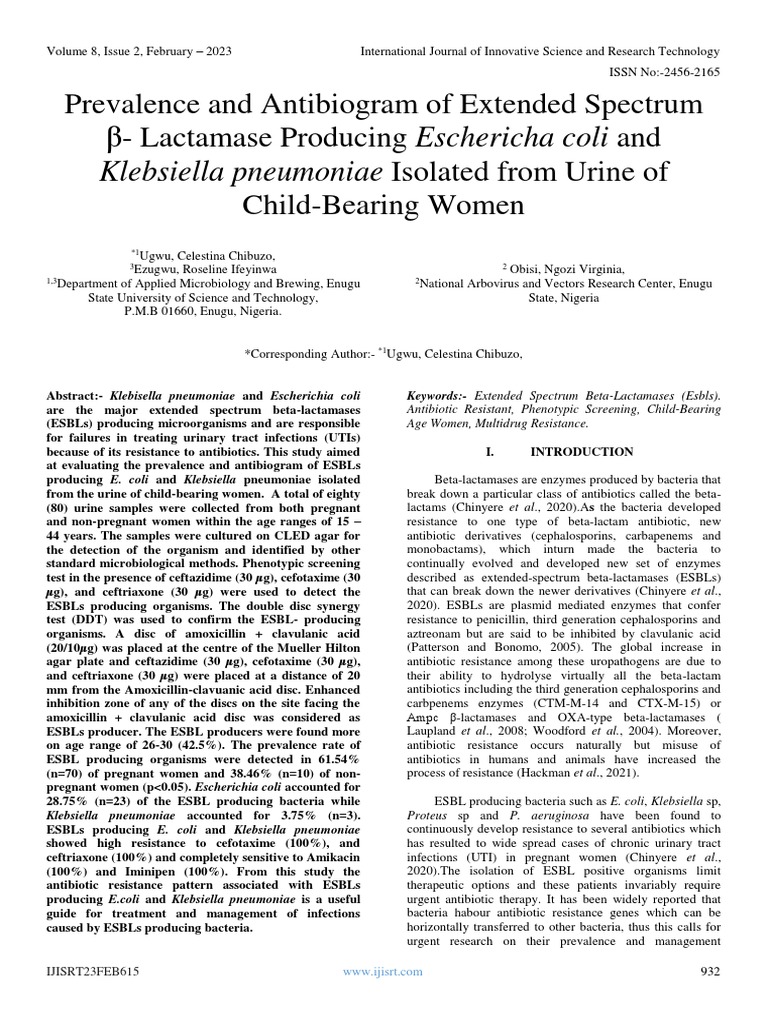 klebsiella pneumoniae 10 6 ufc ml