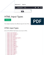 HTML INPUT TYPES