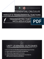 Trig Functions Derivatives and Applications