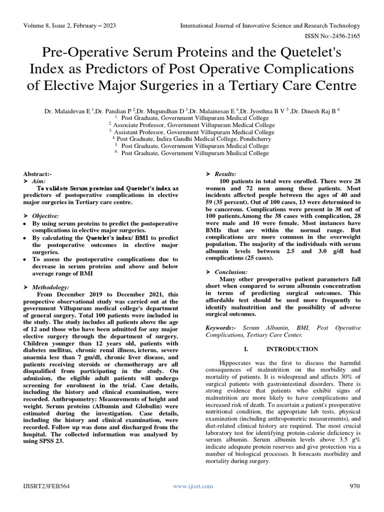 Pre And Post Operative Complications Of Surgery Slideshare