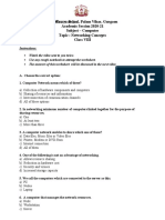 Computer - Networking Concepts Worksheet PDF