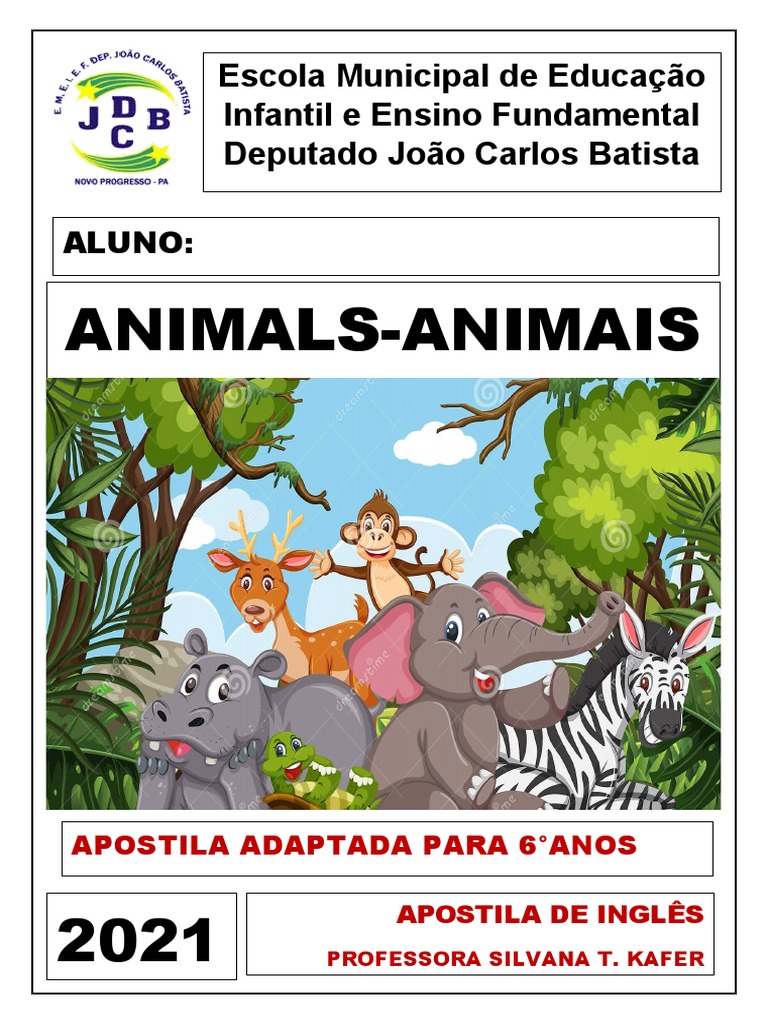 Atividades de Inglês sobre Animais para 6º Ano | PDF