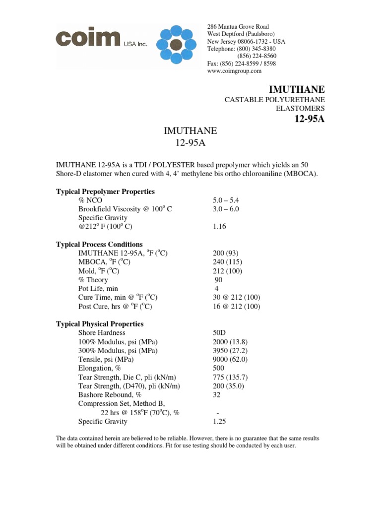 TDS 12-95a | PDF | Materials | Chemistry