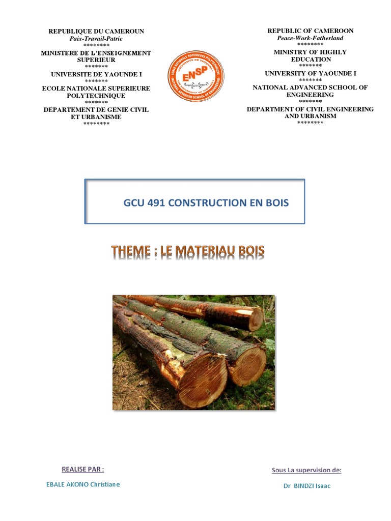 Types de bois et construction au Cameroun | PDF | Bois (matériau de ...