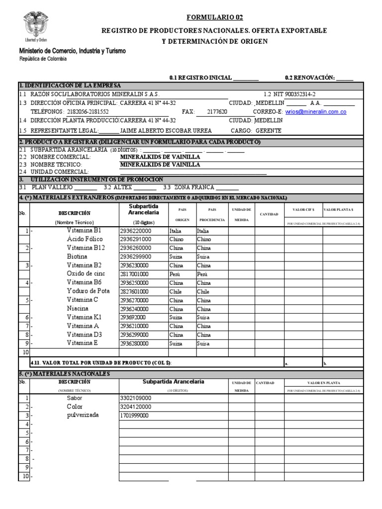 Copia (12) de Formulario 02 Kids Vainilla | PDF | Nutrición | Dieta y ...