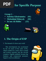 ESP GROUP 1 THE ORIGIN AND DEVELOPMENT OF ESP PPT