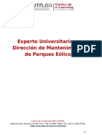 Experto Universitario en Dirección de Mantenimiento de Parques Eólicos