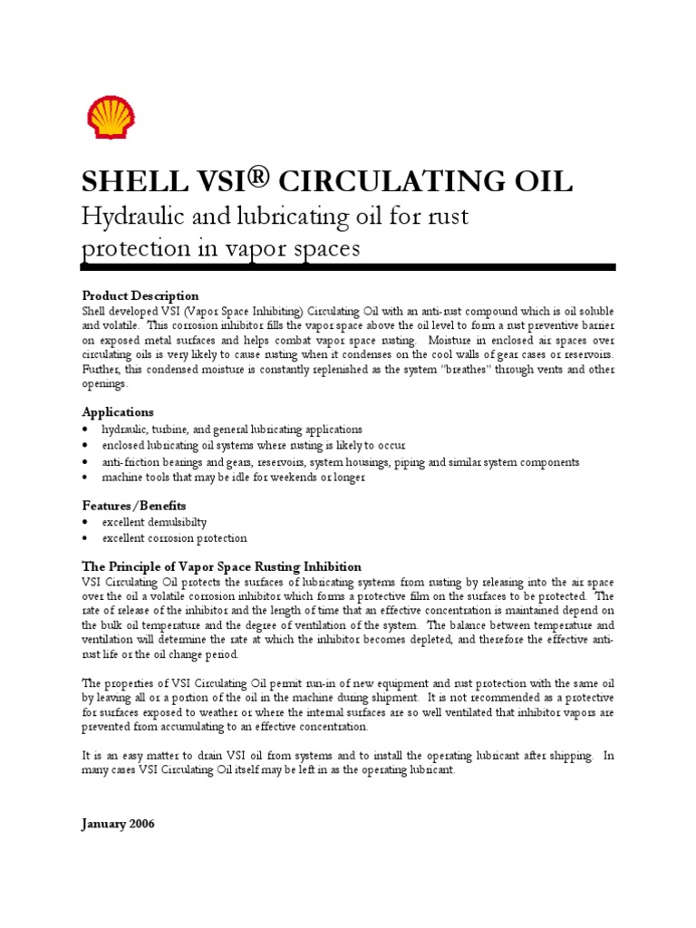 Hydraulic and Lubricating Oil For Rust Protection in | PDF | Rust ...