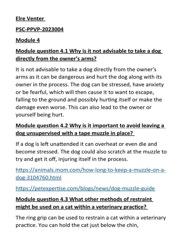 Proper Restraint and Handling Techniques for Various Small Animals and Companion Pets PDF