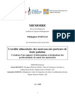 L'Oralité Alimentaire Des Nouveau-Nés Porteurs de Fente Palatine